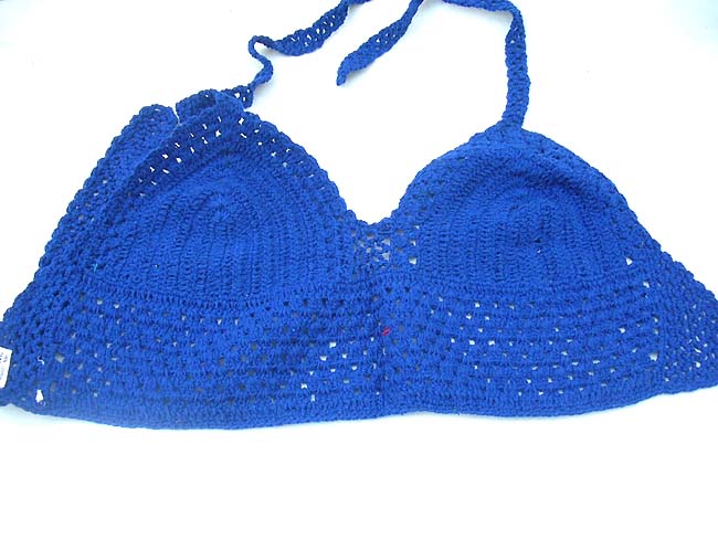 Fantasy clothing bali exchange, Exotic balinese spring fashion, crochet tropical top in light blue