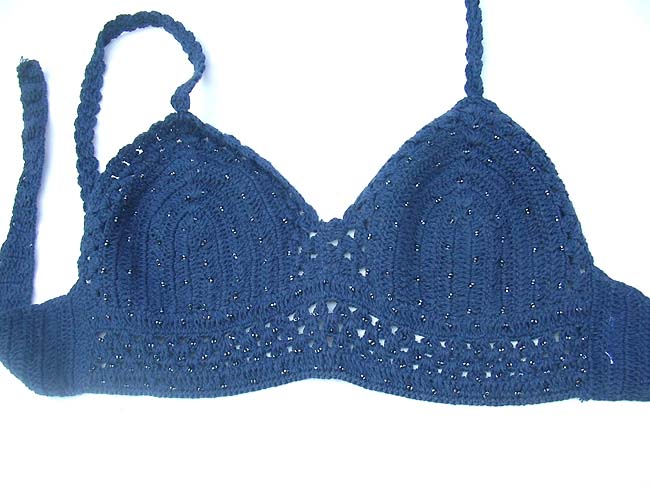 Fantasy clothing bali exchange, Exotic balinese spring fashion, crochet tropical top in light blue