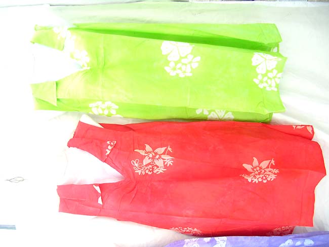 Casual wear short dress with bali flower motif, Bali product clothing catalog