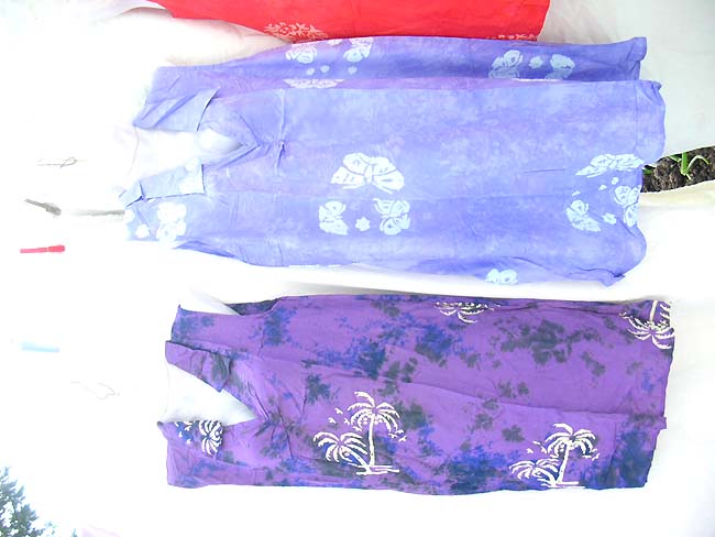 Casual wear short dress with bali flower motif, Bali product clothing catalog