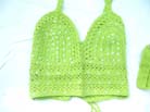 Sexy summer lime green crochet top