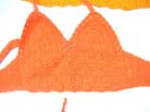 Bali summer halter tops in orange and yellow needle work crochet