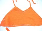 Bali summer halter tops in orange and yellow needle work crochet