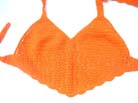 Bali summer halter tops in orange and yellow needle work crochet