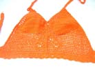 Bali summer halter tops in orange and yellow needle work crochet