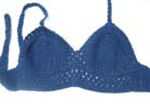 Exotic balinese spring fashion, crochet tropical top in light blue
