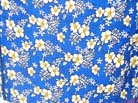 Hawaiian hibiscus flower pattern on royal blue bali shawl 