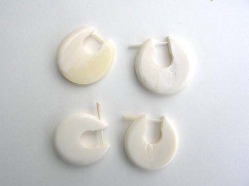 Bone earlet organic body jewelry earring, handcrafted Bali fashion wholesale