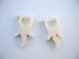 Organic bone jewelry earring in unique tribal design