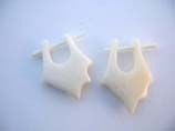 Organic bone jewelry earring in unique tribal design