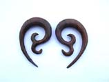 Stretcher Ear Plugs Rings Body Jewellery in wood