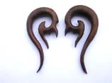 Organic Wood Stretcher Ear Plugs Earring