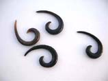 Organic Taper Talon Spiral Ear Plugs Wood Rings