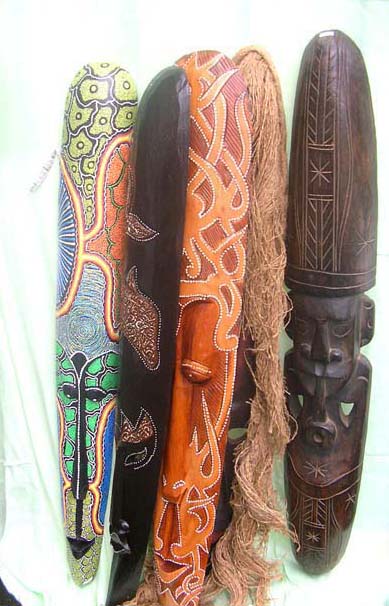 Balinese carved wooden tribal mask, Crafted wholesale art gifts