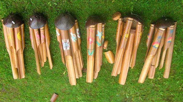 Interior design decoration shopping wholesale - Indoor, outdoor bamboo crafted wind chimes