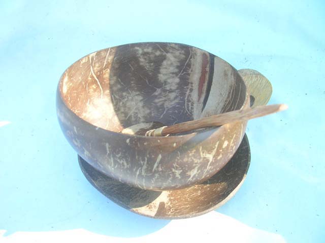 Home design art supplier - Exotic bali bowl, dish and spoon set