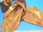 Fashion floral scarves great quality golden thread outline on each pattern