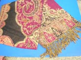Fashion floral scarves great quality golden thread outline on each pattern