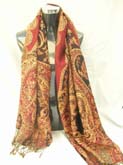 Fashion floral scarves great quality golden thread outline on each pattern