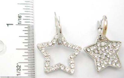 Fashion diamond cz earring jewelry store clear cz earring embedded clear cz stone