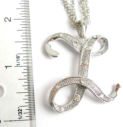 wholesale jewelry initial display charm & pendant distribute alphabet letter necklace holding Z letter pendant with clear cz embedded  