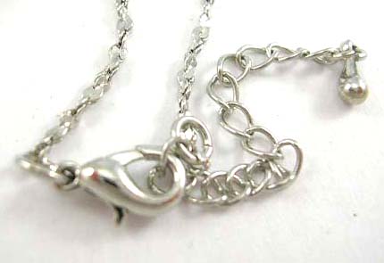 heart love cz jewelry silver necklace giftware wholesale silver necklace holding cut-out heart shape pendant with cz stone embedded