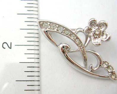 delicate silver brooches for all seasons, fashion leaf and flower pin with silver plated    