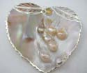 Heart shape genuine seashell fashion pendant 