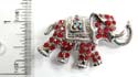 Animal fashion pin in elephant design with multi cz synthetic stone embedded