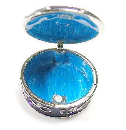 wholesale gift packaging shopping store supply enamel jewelry box motif a purple sun pattern design