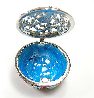 wholesale fantasy jewelry supply packaging supplier, enamel jewelry box in red with flower pattern design