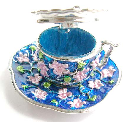 jewelry box v3a07 a cup set enamel jewelry box with pinky floral in ...