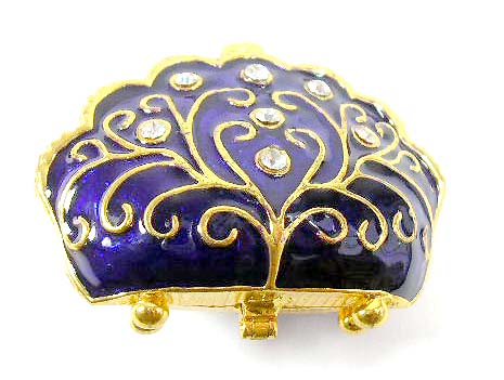 women's fashion jewelry cases display online wholesale supply dark purple enamel jewelry box in purse design with magnetic lock  