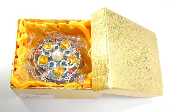 wholesale gemstone jewelry display and supply, specialize in flower, purple enamel jewelry box motif filigree flower pattern design  