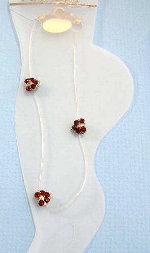 catalog toe & anklet jewelry in heart theme gift shop supply wholesale anklet with clear band and assorted cz inlaid in heart love design