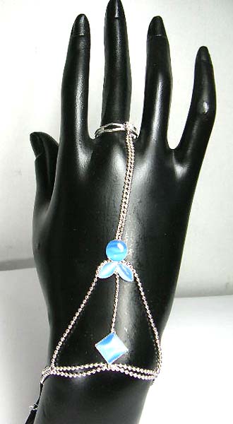 wholesale slave bracelet and wholesale cat's eye jewelry shop online supply assorted cat's eye slave bracelet motif cherr shape attached to a cz ring 