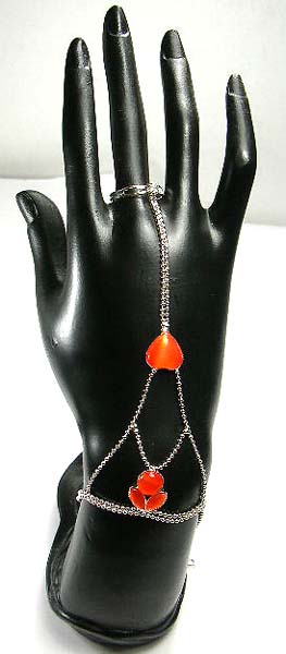 Fine Cat's eye jewlery supplier wholesale assorted cat's eye slave bracelet motif heart shape with flower pattern 