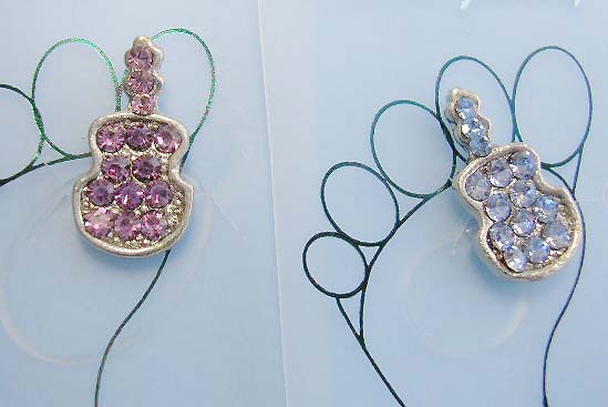 Discount price fashion jewelry catalog clear band toe ring in guitar shape with multi cz inlaid  
