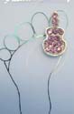Fashion clear band toe ring motif guitar shape pattern with assorted cz inlaid