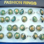 adjustable-rings-with-glass, italian glass rings, wholesale glass rings