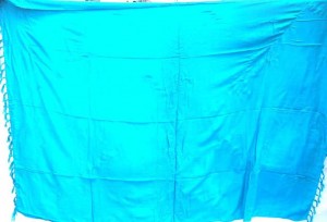 sarong manufacturer. blue plain sarong with embroidery.