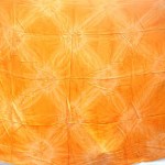 Indonesia Exporter. tie-dye sarong orange yellow burst in diamond pattern.