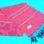 wholesale pashmina. gold-strips-rose-swirl-shawls.