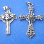 wholesale sterling silver jewelry. Elegant new age fashion cross sterling silver pendant, randomly picked by our warehouse staffs.