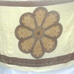 Wholesale Hippie Clothing Sarong. daisy flower brown boarder sarong.