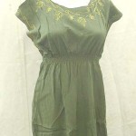 Wholesale rayon dress.rayon women's top with embroidery on neck, shoulder and bottom, front and back.