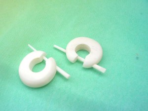 bone hoop earrings with stick