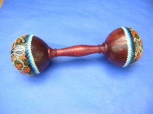 double maracas, tribal percussion music instrument