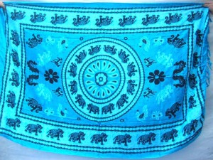 blue elepant sarong beachwear