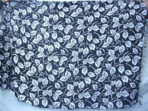 black and white sarong, small leaves